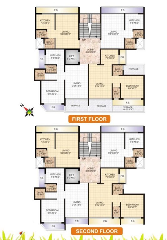 nivas Nivas Cluster Plan from 1st to 2nd Floor