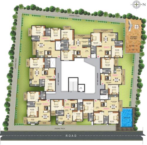 elite Sai Balaji Elite Cluster Plan from 1st to 4th Floor
