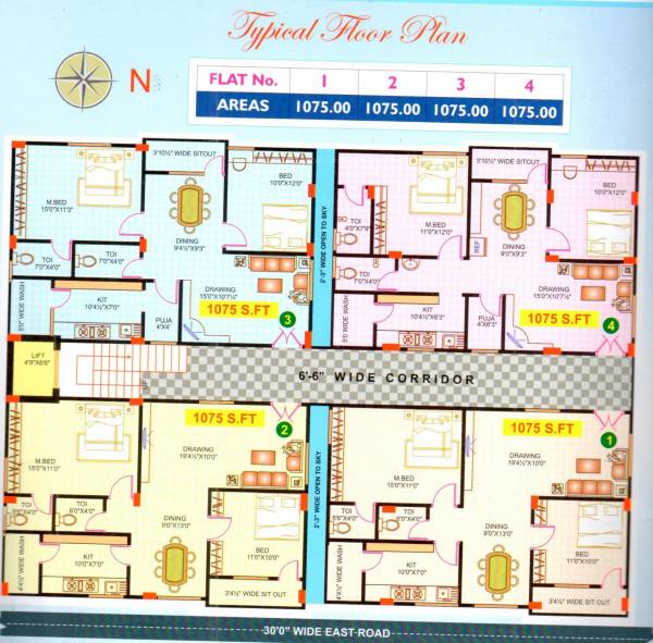  trident Trident Cluster Plan from 1st to 4th Floor