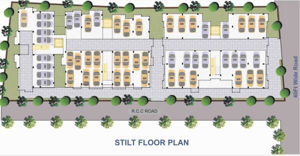 Azad Residency Ground Cluster Plan azad-residency Azad Residency Ground Cluster Plan