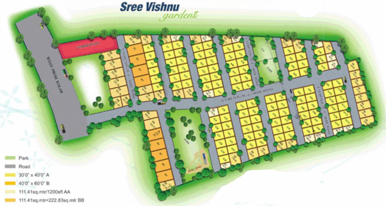  sree vishnu garden Layout Plan