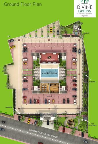 Block A And Block B Cluster Plan for ground Floor divine-greens Block A And Block B Cluster Plan for ground Floor