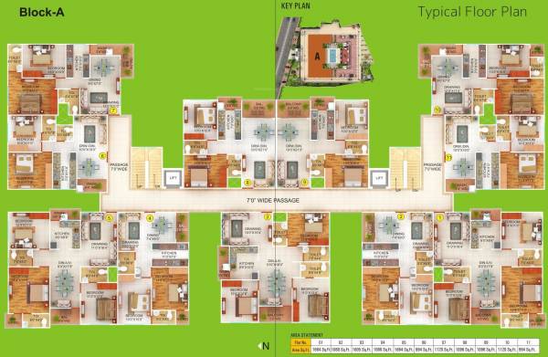 Block A Typical Cluster Plan divine-greens Block A Typical Cluster Plan