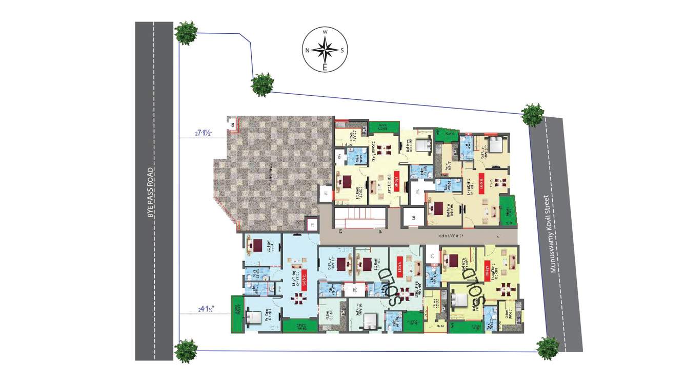  homes the breeze way Homes The Breeze Way Cluster Plan for 5th Floor