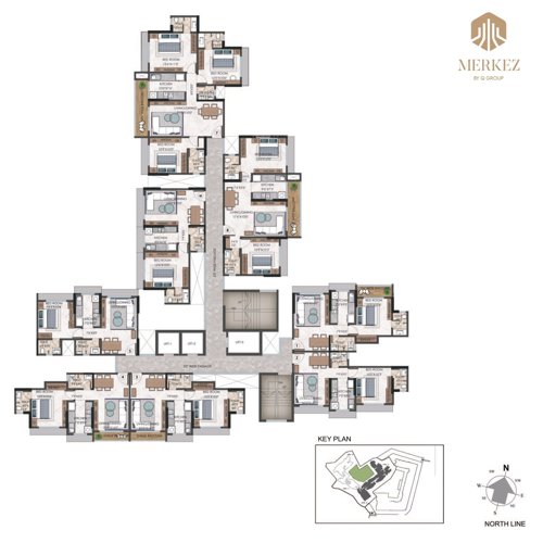 merkez Building No 1 Wing A And B Cluster Plan