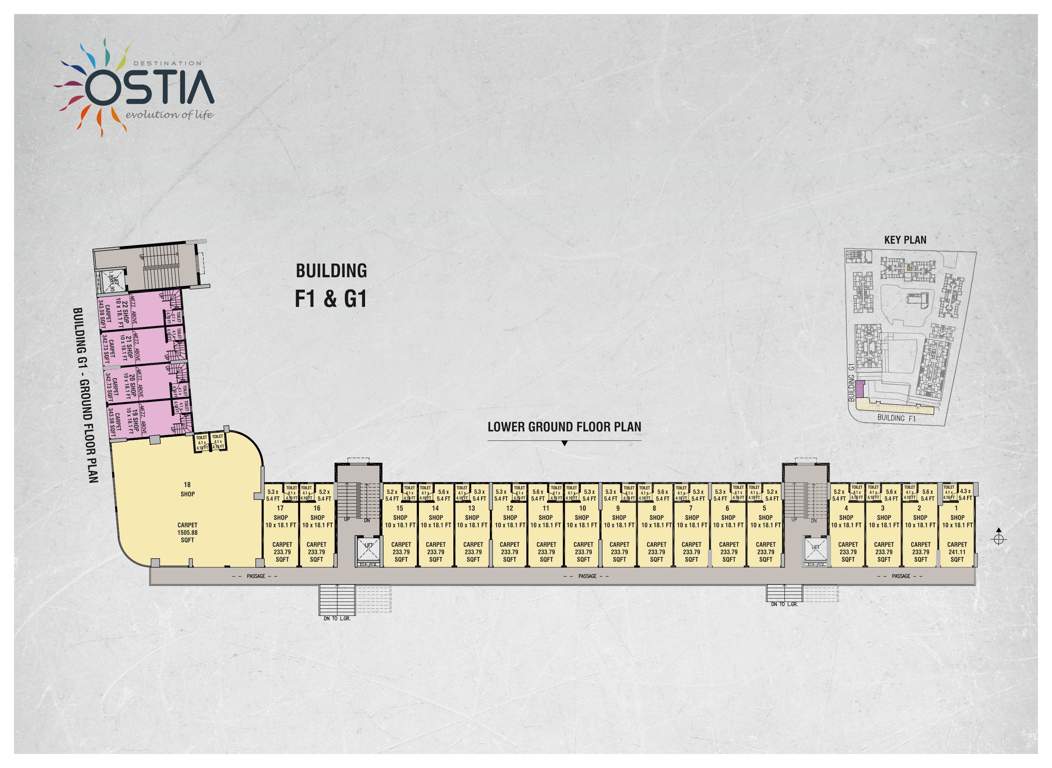  destination ostia Destination Ostia Building F1&G1 Cluster Plan
