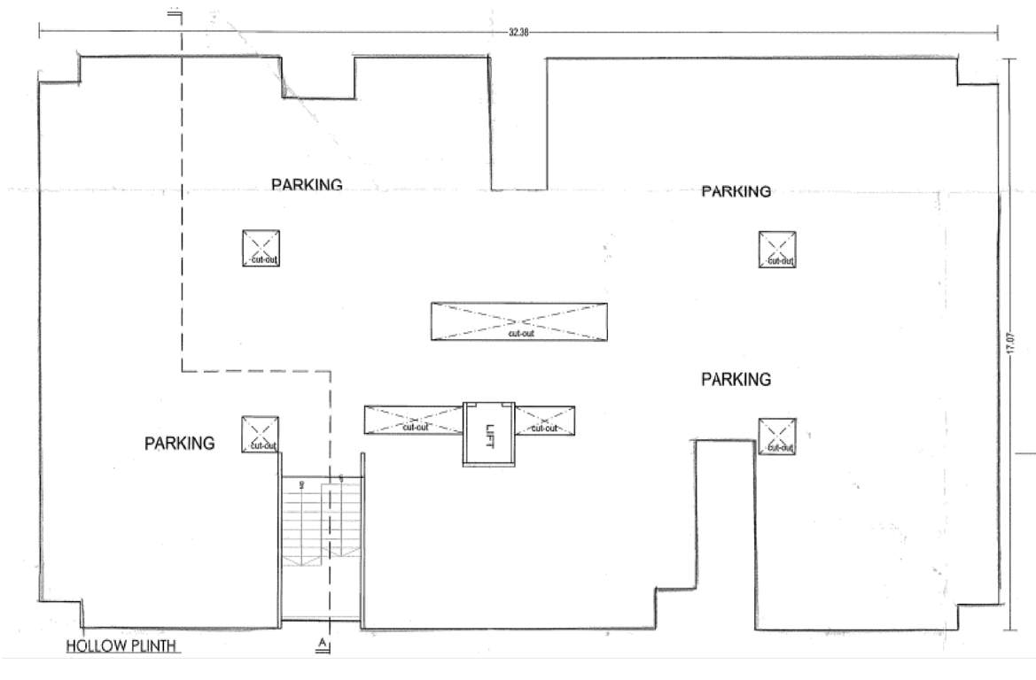  rudra prayag avenue block d Block D Cluster Plan for Stilt Floor