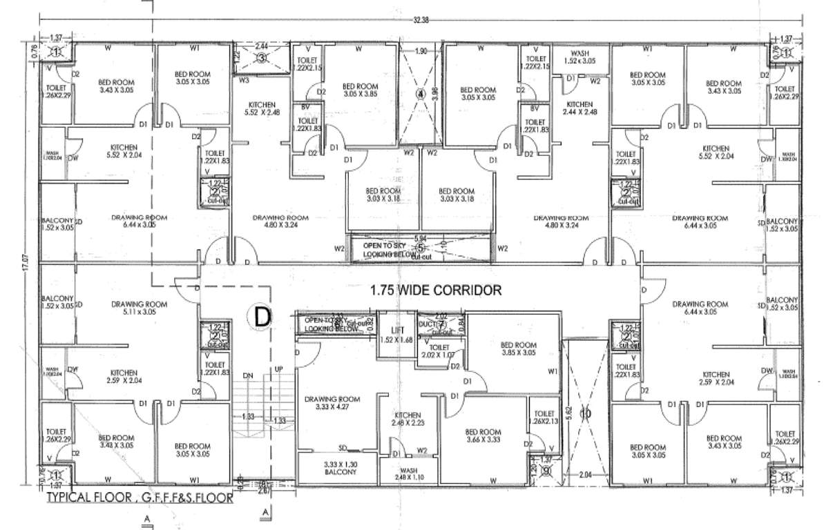 rudra prayag avenue block d Block D Cluster Plan from 1st to 3rd Floor