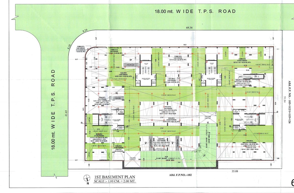  prism Block  A,B,C & D Basement Floor Cluster Plan
