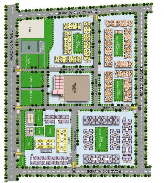  deep ganga Cluster Plan For Typical Floor Plan