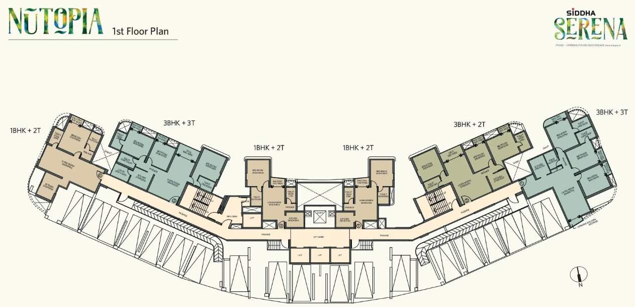  serena Siddha Serena Phase I Cluster Plan For 1st Floor