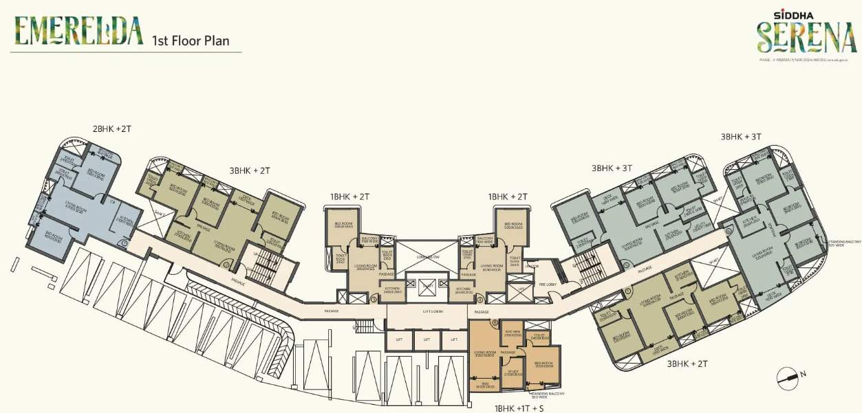  serena Siddha Serena Phase I Cluster Plan for 1st Floor