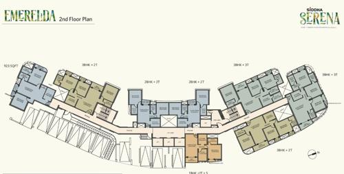 Siddha Serena Phase I Cluster Plan for 2nd Floor serena Siddha Serena Phase I Cluster Plan for 2nd Floor
