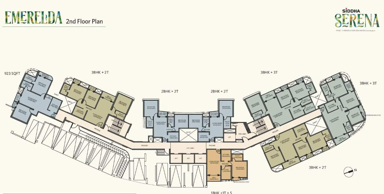  serena Siddha Serena Phase I Cluster Plan for 2nd Floor