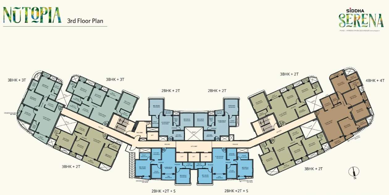  serena Siddha Serena Phase I Cluster Plan For 3rd Floor