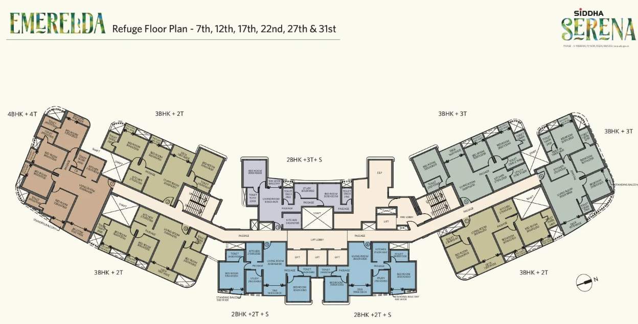  serena Siddha Serena Phase I Cluster Plan From 7th,12th,17th,22nd,27th And 31th Floor