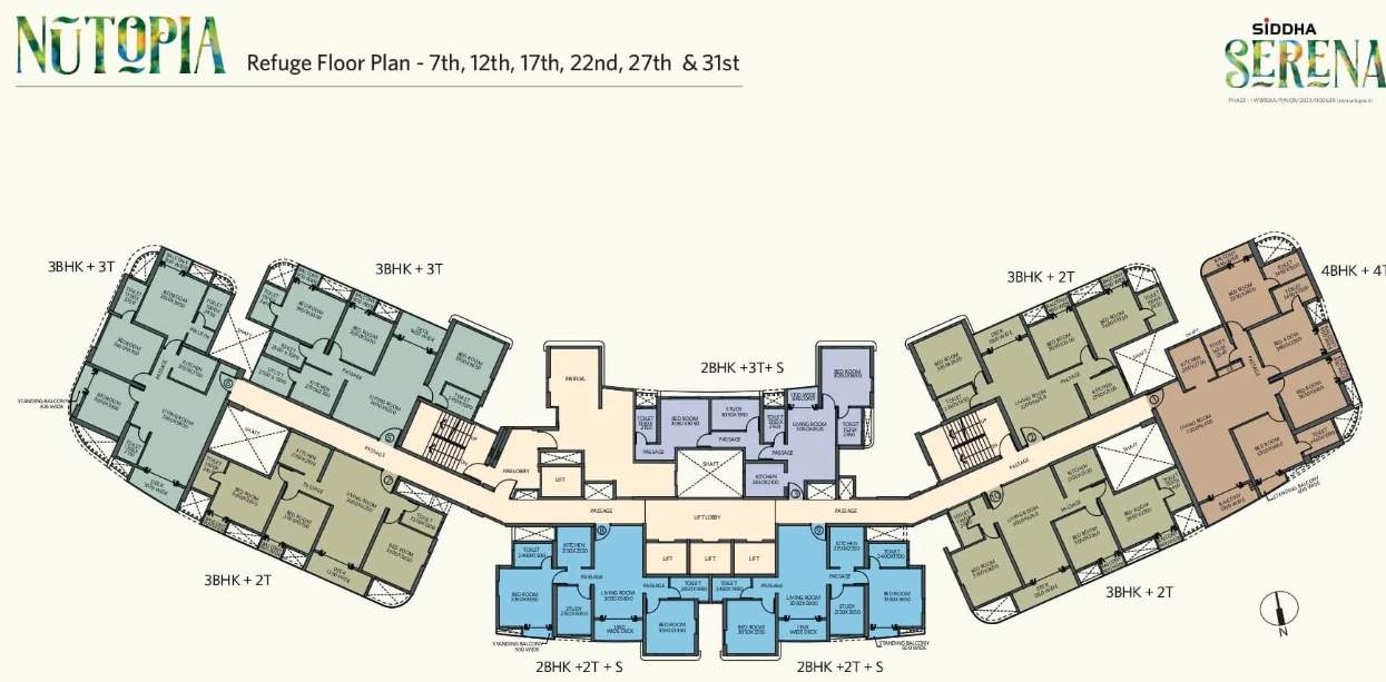  serena Siddha Serena Phase I Cluster Plan From 7th,12th,17th,22th,27th And 31st Floor
