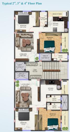 Vardaan Cluster Plan from 2nd to 4th Floor vardaan Vardaan Cluster Plan from 2nd to 4th Floor
