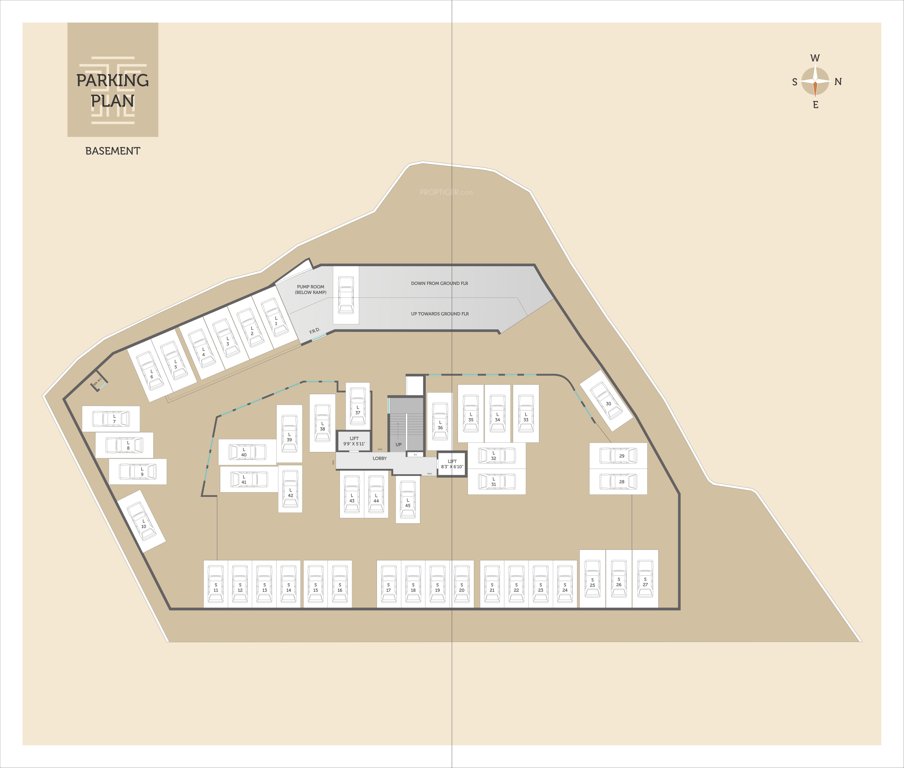  borivali lucky Kamla Borivali Lucky Cluster Plan for Basement Floor