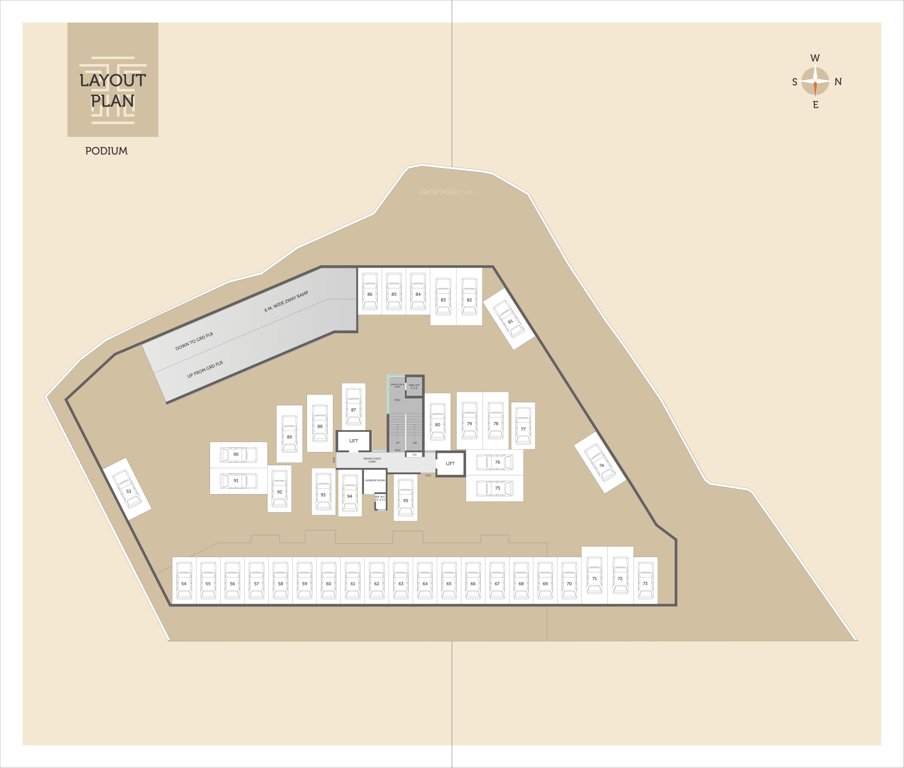  borivali lucky Kamla Borivali Lucky Cluster Plan for Podium Floor