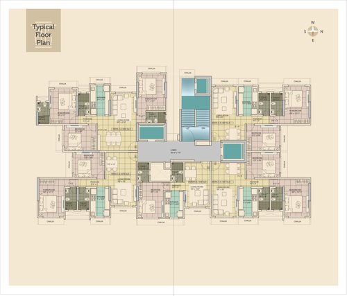  borivali-lucky Kamla Borivali Lucky Cluster Plan for Typical Floor