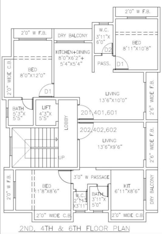  krupa Avighna Krupa Cluster Plan for Even Floor