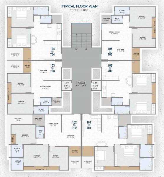  shree-hari-imperia Shree Hari Imperia Cluster Plan for Typical Floor