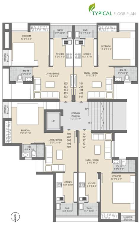 tulsi avenue Tulsi Avenue Cluster Plan from 1st to 5th Floor
