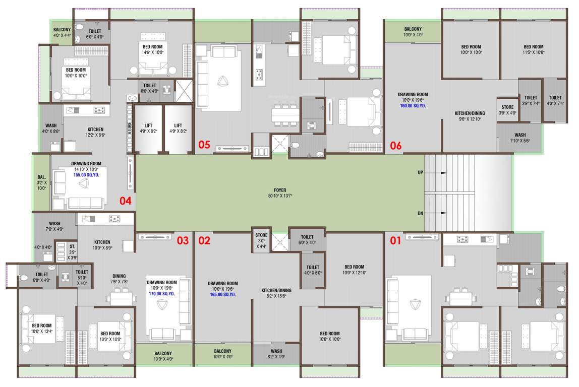 shubham greens Block A Cluster Plan