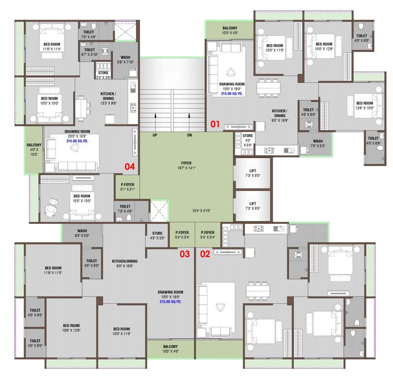  shubham greens Block A Cluster Plan