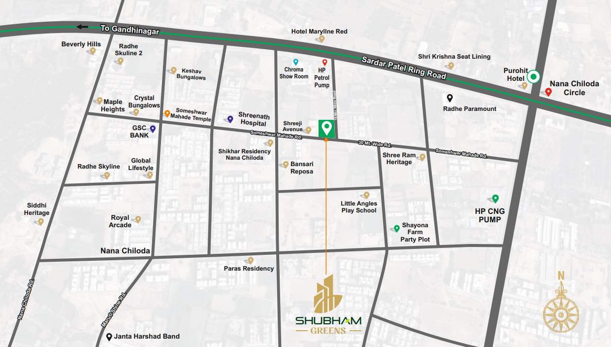  shubham greens Location Plan