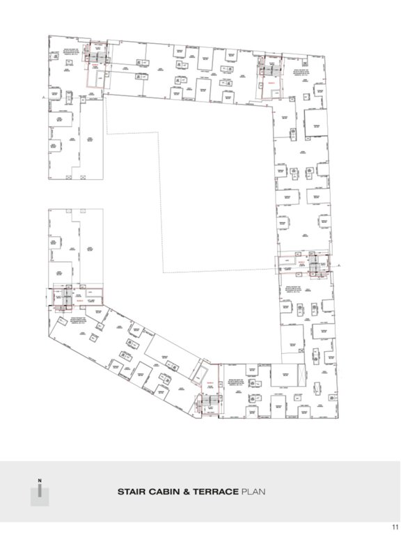  courtyard Block A,B,C,D & E Terrace Floor Cluster Plan