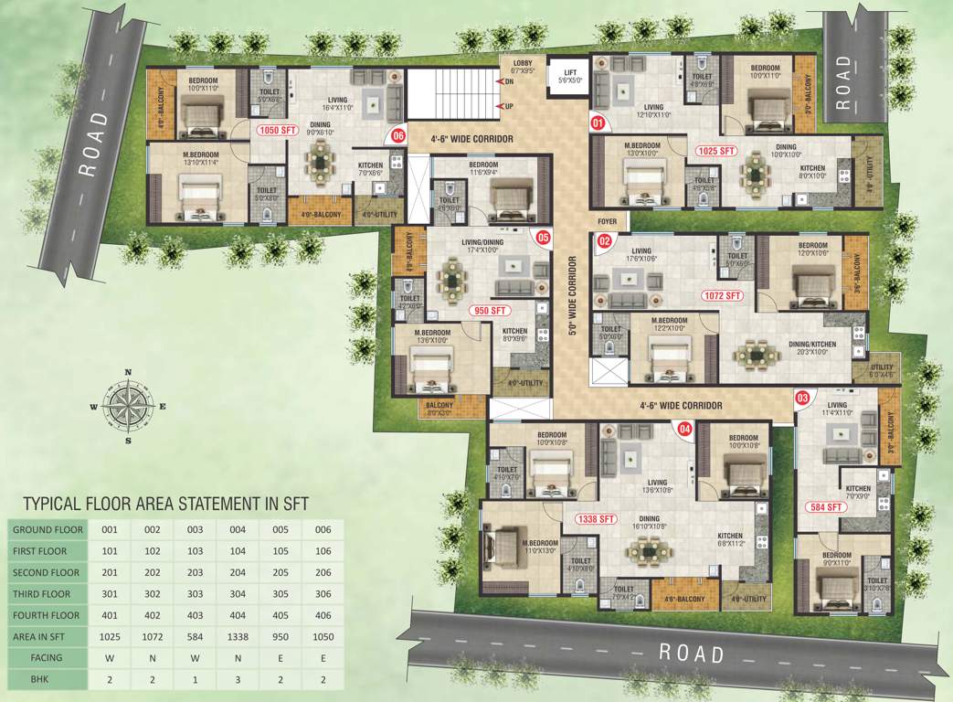  subramanyam paramount Subramanyam Paramount Typical Cluster Plan