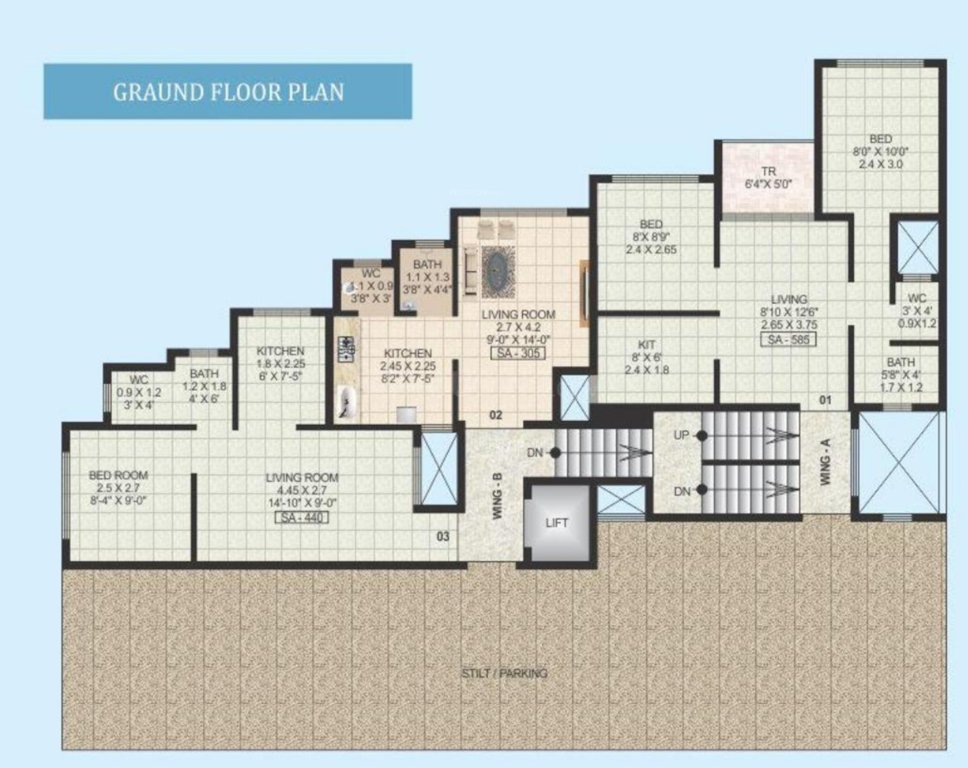 homes United Homes Cluster Plan For Ground Floor