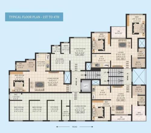  homes United Homes Cluster Plan From 1st To 4th Floor