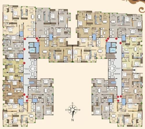 Block A And Block B Cluster Plan from 2nd to 8th Floor gokul Block A And Block B Cluster Plan from 2nd to 8th Floor