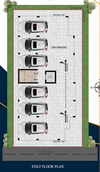  luxe-flats Luxe Flats Cluster Plan For Ground Floor