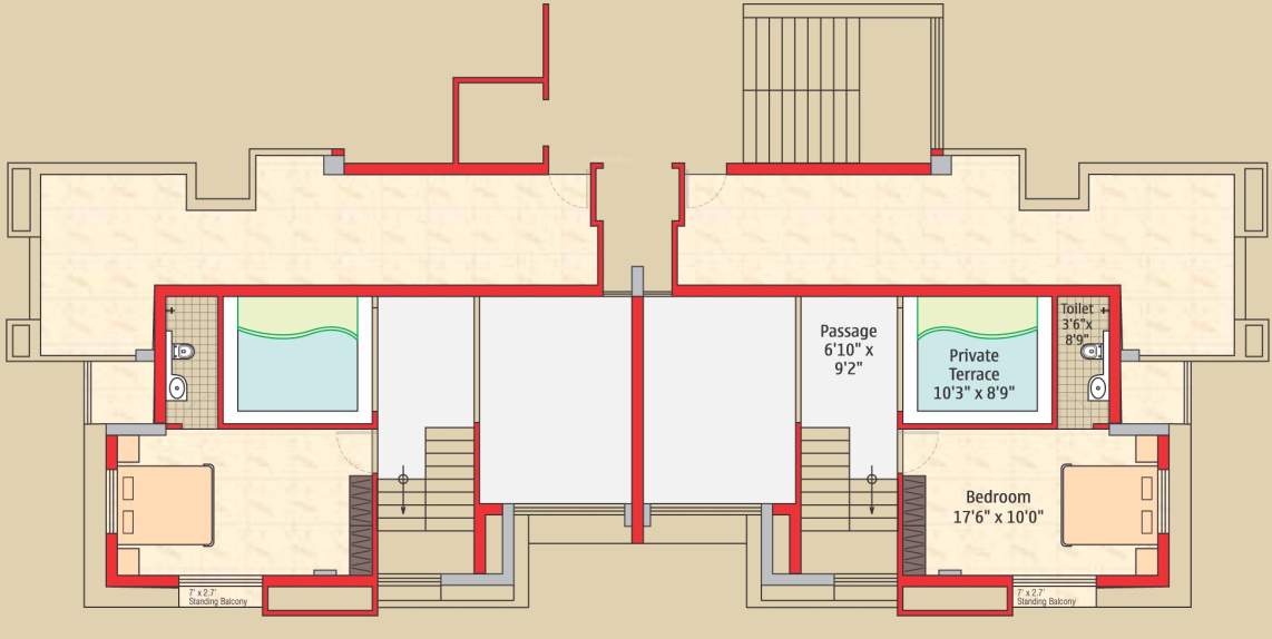  avenue Cluster Plan Wing B,D Upper Ground