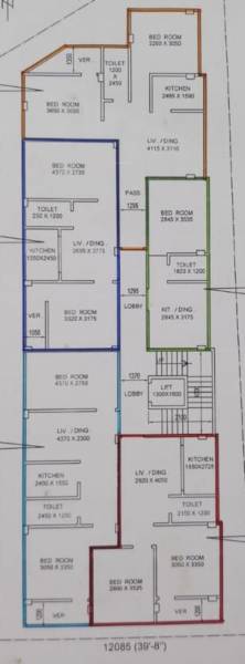  chandrachur-apartment Chandrachur Apartment Cluster Plan For Typical Floor Plan