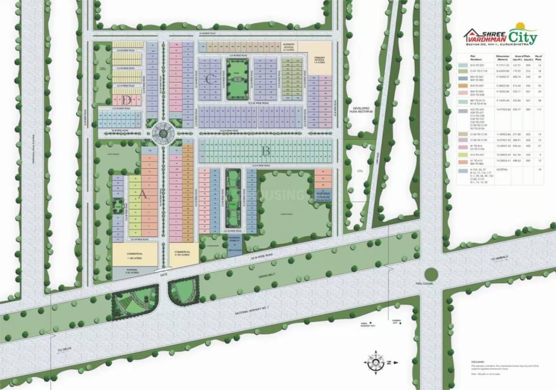vardhman city Layout Plan