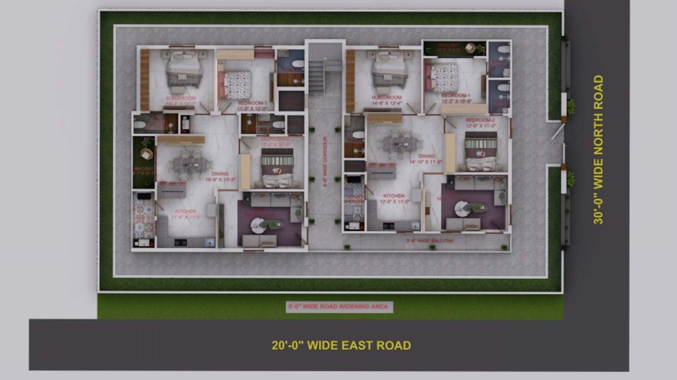  samanvi royale Samanvi Royale Cluster Plan from 1st to 5th Floor
