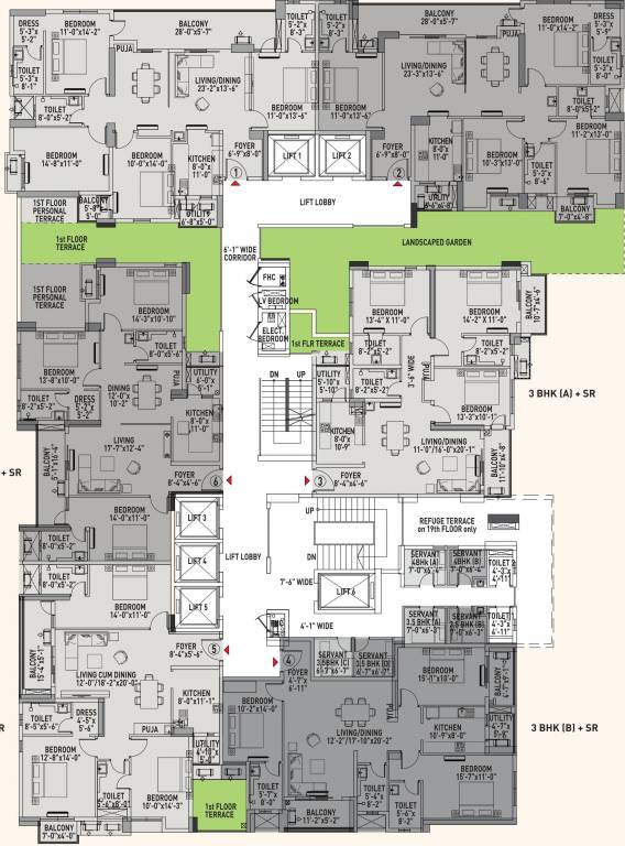 capella Block A Cluster Plan From 1st To 21th Floor