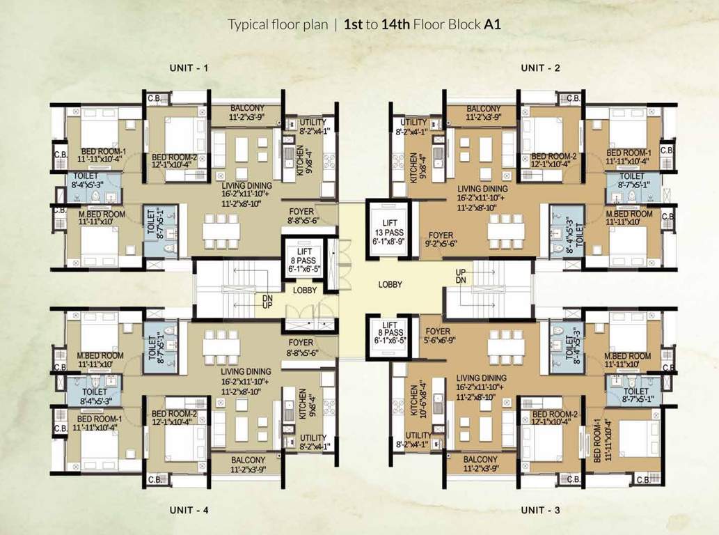  springville greens llp phase ii Block A Cluster Plan from 1st to 14th Floor
