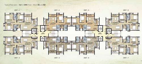  springville-greens-llp-phase-ii Block B1 Cluster Plan from 1st to 14th Floor