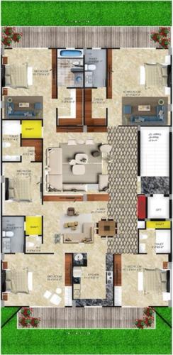  luxury-builder-floors-slr-c2-b Luxury Builder Floors SLR C2 B Cluster Plan For Typical Floor Plan