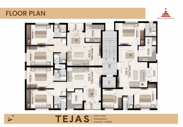  tejas Tejas Cluster Plan from 1st to 5th Floor