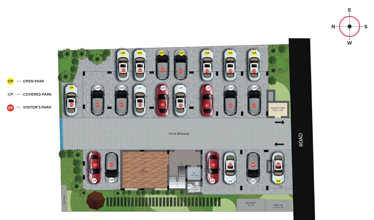  vandana Vandana Stilt Floor Cluster Plan