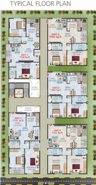  brezz Brezz Cluster Plan from 1st to 5th Floor