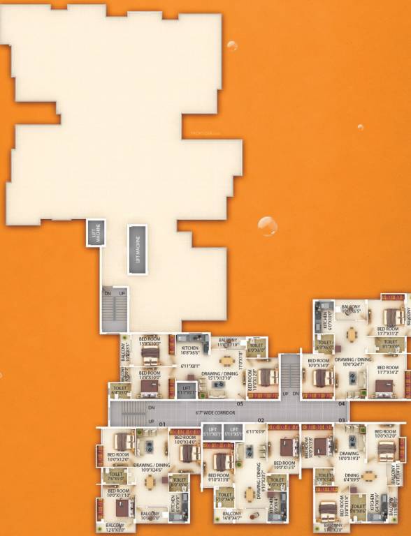  tower Block C Cluster Plan For 9th Floor
