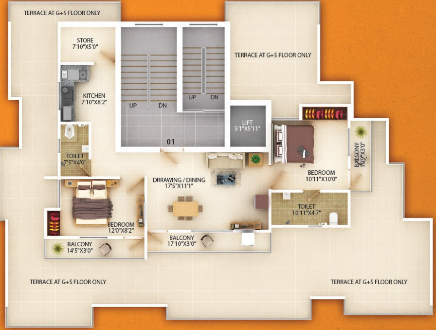 tower Block D Cluster Plan From 5th To 6th Floor